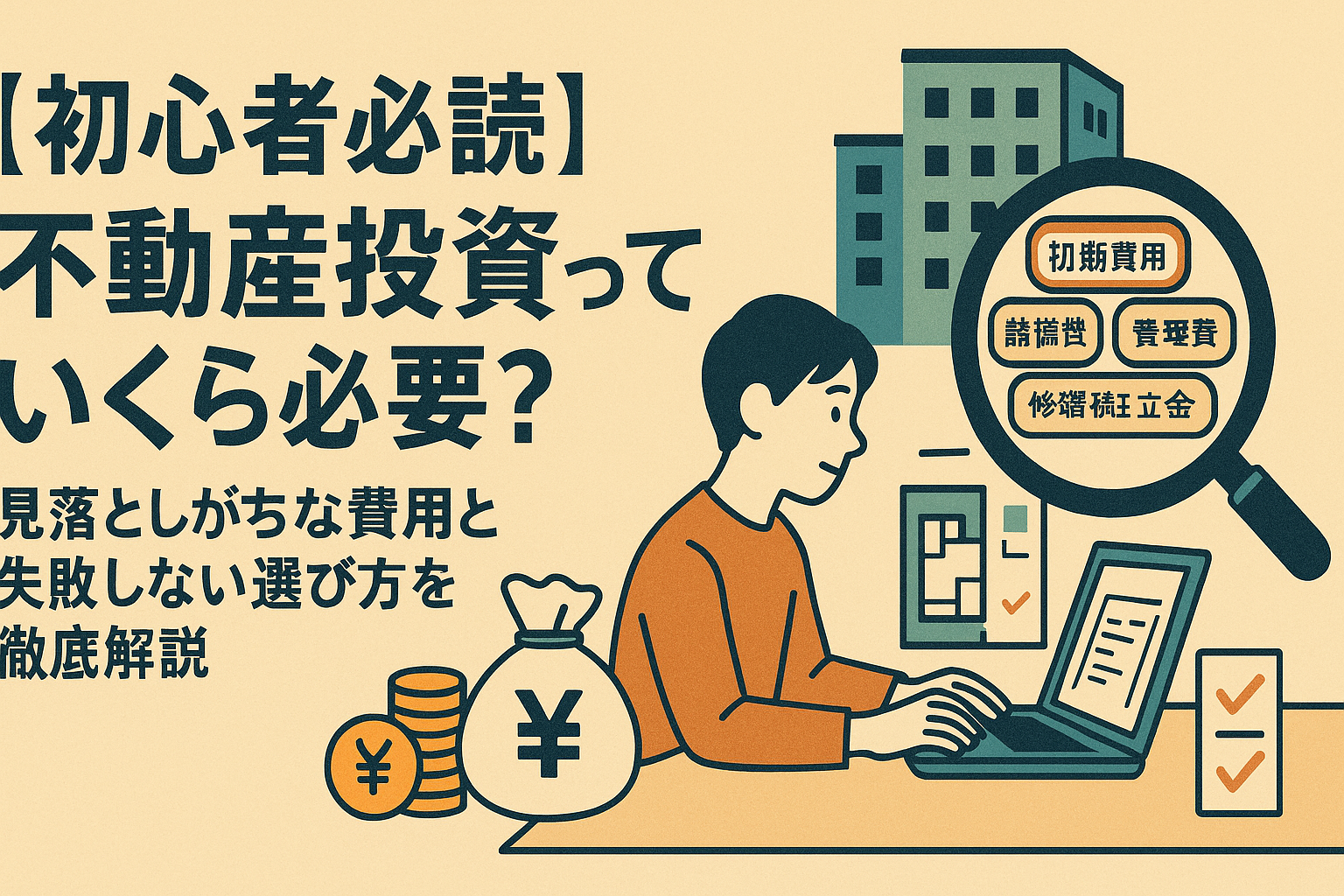 【初心者必読】不動産投資っていくら必要?見落としがちな費用と失敗しない選び方を徹底解説
