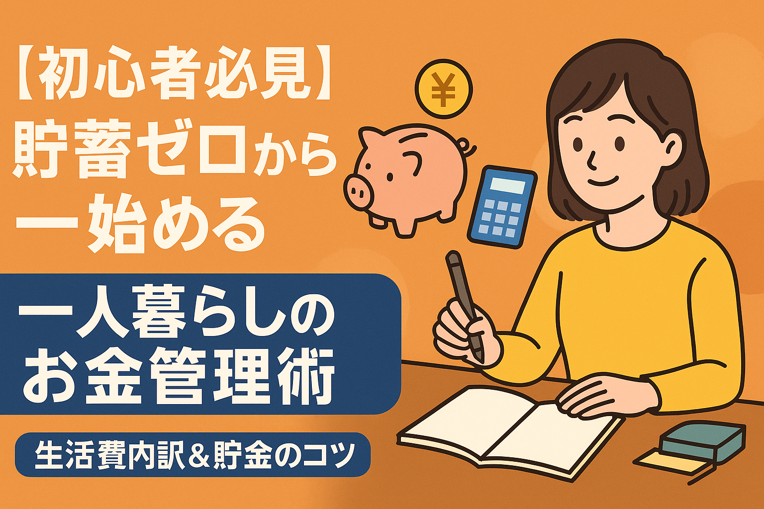 【初心者必見】貯蓄ゼロから始める一人暮らしのお金管理術|生活費内訳&貯金のコツ